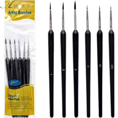 Набір синтетичних пензлів 6 шт Artist 10404 Набір синтетичних пензлів 6 шт Artist 10404