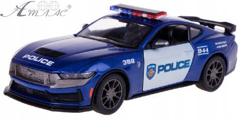 Машинка Kinsmart Ford Mustang 2024 Dark Horse Police синя KT5455WPR Машинка Kinsmart Ford Mustang 2024 Dark Horse Police синя KT5455WPR