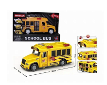 Игрушка Автобус Школьный 19 см двери свет звук  14864