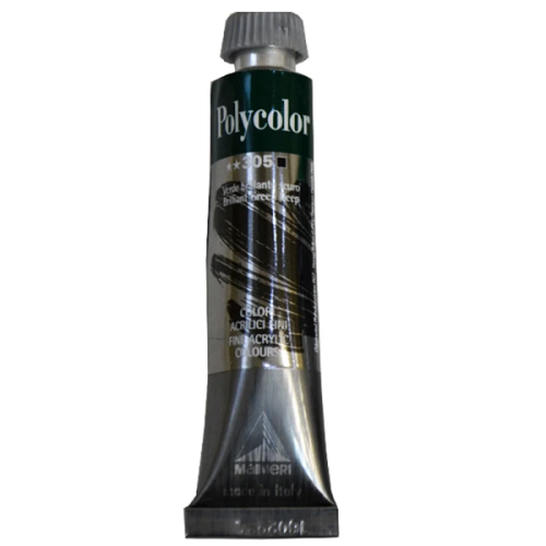 Краска акриловая Maimeri Polycolor 20 мл Зеленая темно Яркая 1202305 Краска акриловая Maimeri Polycolor 20 мл Зеленая темно Яркая 1202305