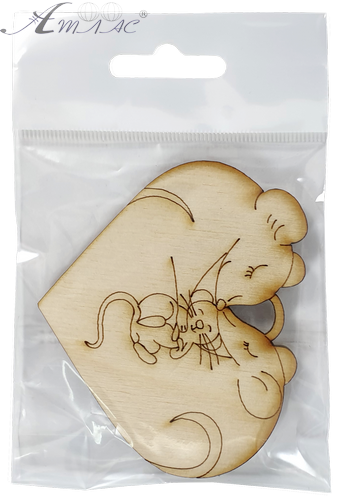 Фігурка фанерна - Мишеня № 18 сім'я в серці 80 х 67 мм з магнітом AS-4842, В-0400 фото 2 Фігурка фанерна - Мишеня № 18 сім'я в серці 80 х 67 мм з магнітом AS-4842, В-0400 фото 2
