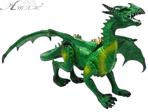 Іграшка Дракон фігурка Зелений з крилами 16см гума 10717 Іграшка Дракон фігурка Зелений з крилами 16см гума 10717