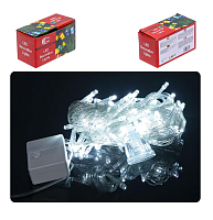 Гірлянда Електрична 80 лампочок холодний білий білий провід LED  16522