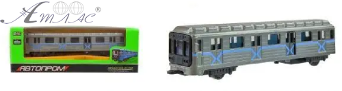 Модель Автопром Вагон Метро 17см Серый металл инерционный 09088 фото 2 Модель Автопром Вагон Метро 17см Серый металл инерционный 09088 фото 2