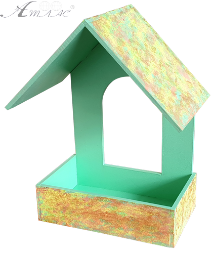 Кормушка окрашенная № 1/2 разноцветная 16 х 10 х 21 см AS-4280, F-0237 Кормушка окрашенная № 1/2 разноцветная 16 х 10 х 21 см AS-4280, F-0237