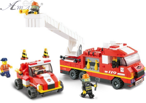 Игрушка Конструктор Sluban Пожарная машина 368 деталей  M38-B0223 фото 3