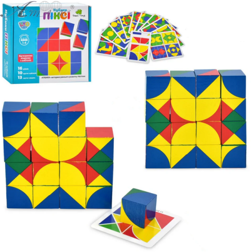 Игрушка Деревянная Кубики Пикси   MD2466