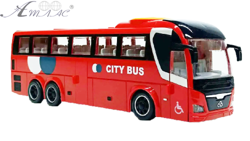 Іграшка Автобус Tour Bus Червоний двері відчиняються світло звук 28 см WY1107В Іграшка Автобус Tour Bus Червоний двері відчиняються світло звук 28 см WY1107В
