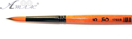 Пензлик синтетика Кругла № 5 художня 1703R 5 Пензлик синтетика Кругла № 5 художня 1703R 5