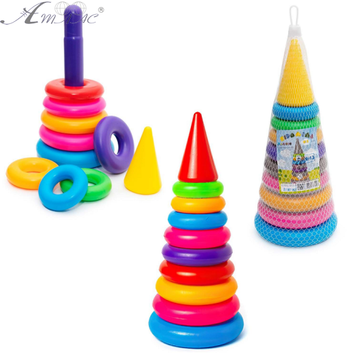 Іграшка Піраміда пластикова 15 х 33 см Bamsic 018 Іграшка Піраміда пластикова 15 х 33 см Bamsic 018