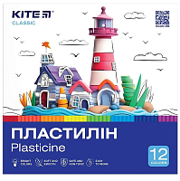 Пластилін Kite Classic 12 кольорів 240 гр К-1086 1/44