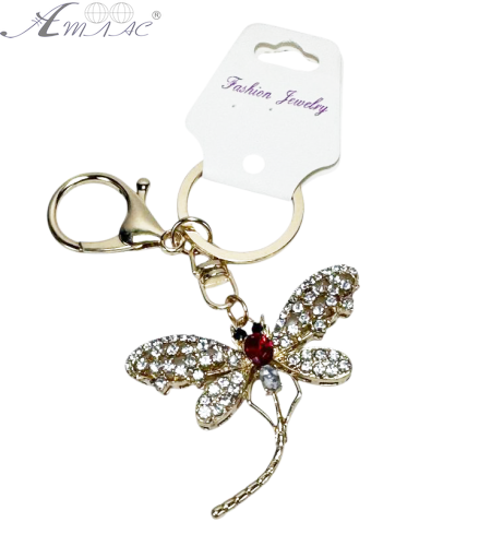 Брелок Стрекоза металл с камнями 11136 Брелок Стрекоза металл с камнями 11136