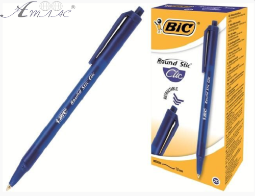 Ручка кулькова BIC Round Stic Clic Синя 1 мм  926376