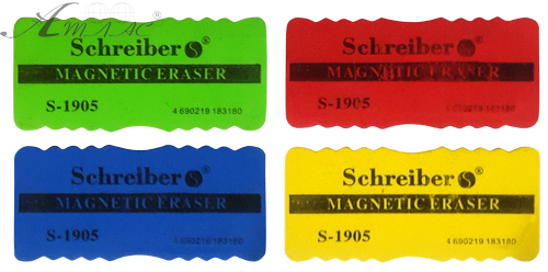 Губка для доски сухостирательная прямоугольная 4 цвета 13 х 6 см  S-1905