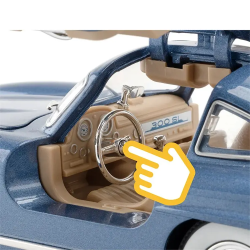 Машинка Автоэксперт Mersedes-Benz 300SL 1954 голубая 21см двери свет звук 1728-18 фото 3 Машинка Автоэксперт Mersedes-Benz 300SL 1954 голубая 21см двери свет звук 1728-18 фото 3