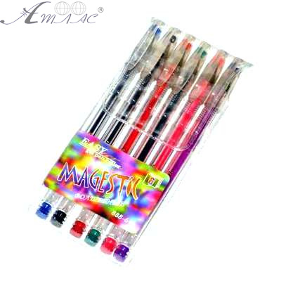 Ручка гелева набір Easy неон 6 кольорів 888-6 Ручка гелева набір Easy неон 6 кольорів 888-6