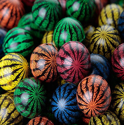 Игрушка Мяч попрыгунчик 3,2 см цветной Арбуз   07587