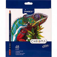 Карандаши цветные Marco Chroma  48 цветов шестигранные 8010-48CB