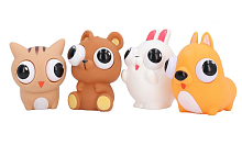 Іграшка Тварини з очима, що при натисканні на тіло випадають Мікс  8902
