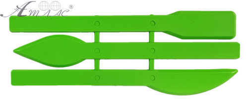 Стеки для пластилина набор 3 шт Зеленые спаянные 125мм AS-0090 Стеки для пластилина набор 3 шт Зеленые спаянные 125мм AS-0090