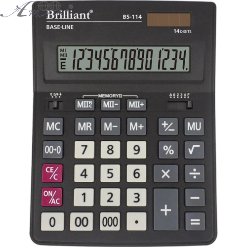 Калькулятор Brilliant BS-114 настільний 14розр. 2 пам'яті 204 х 155мм
