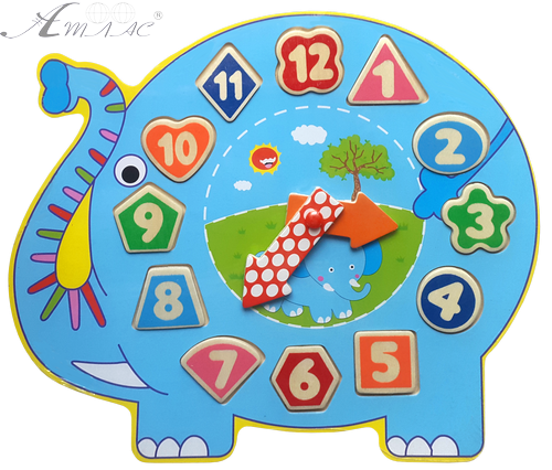 Игрушка Часы деревянные обучающие с пазлами МИКС Е244, Е245 фото 5 Игрушка Часы деревянные обучающие с пазлами МИКС Е244, Е245 фото 5