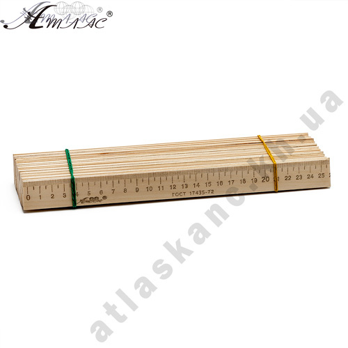 Лінійка Дерев'яна 25 см надрукована зі штрих-кодом AS-0653, К-4055 фото 2 Лінійка Дерев'яна 25 см надрукована зі штрих-кодом AS-0653, К-4055 фото 2