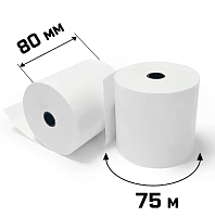 Папір для касових апаратів касова стрічка одношаровий терморулон 80 мм 75 м  153652