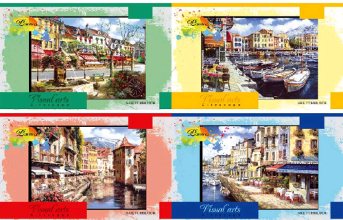 Альбом для рисования скоба А4  8 листов Офорт, Тетрада, Бриск  АА 4508   фото 2