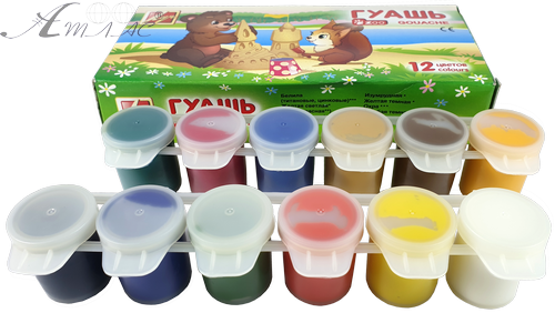 Гуаш набір Луч - Зоо Міні 12 кольорів 15мл (блок-тара) 20С1356-08 фото 3 Гуаш набір Луч - Зоо Міні 12 кольорів 15мл (блок-тара) 20С1356-08 фото 3