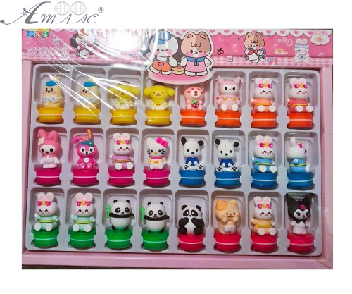 Игрушка Набор детских штампов Kuromi и друзья 24 штуки 25-7-179 Игрушка Набор детских штампов Kuromi и друзья 24 штуки 25-7-179