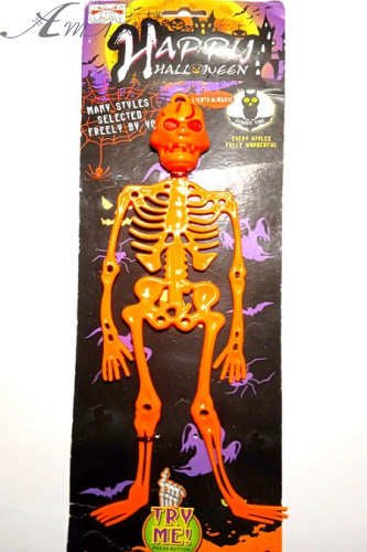 Игрушка Happy Halloween Скелет оранжевый 32 * 9 см 1023 Игрушка Happy Halloween Скелет оранжевый 32 * 9 см 1023