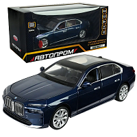 Машинка Автопром BMW i7 Синя електро світло звук 21см  06394