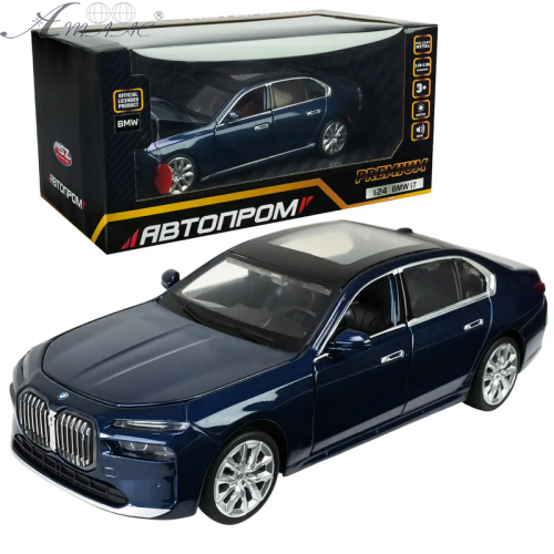 Машинка Автопром BMW i7 Синя електро світло звук 21см 06394 Машинка Автопром BMW i7 Синя електро світло звук 21см 06394