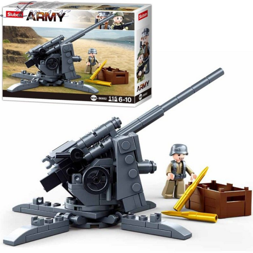 Іграшка Конструктор Sluban Армія Військова Гармата 115 деталей M38-B0852 Іграшка Конструктор Sluban Армія Військова Гармата 115 деталей M38-B0852