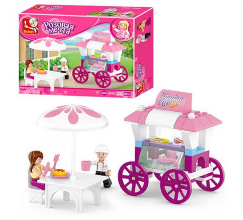 Игрушка Конструктор Sluban Розовая Мечта Кафе 78 деталей M38-B0522 Игрушка Конструктор Sluban Розовая Мечта Кафе 78 деталей M38-B0522