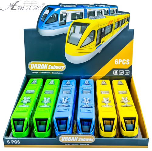 Модель Міський поїзд пластмасовий 31см Блакитний 0085А Модель Міський поїзд пластмасовий 31см Блакитний 0085А