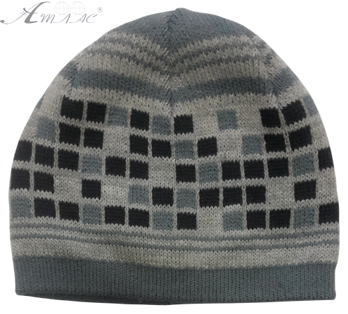 Шапочка в'язана для хлопчика, у квадратик 13142 Шапочка в'язана для хлопчика, у квадратик 13142