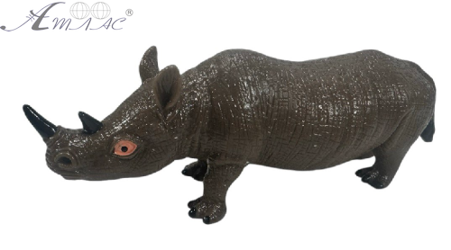 Игрушка силиконовая антистресс, дикие животные Носорог 13см 06763 Игрушка силиконовая антистресс, дикие животные Носорог 13см 06763