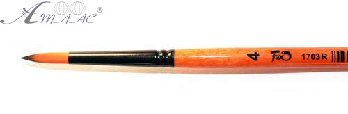 Пензлик синтетика Кругла FOX № 4 художня