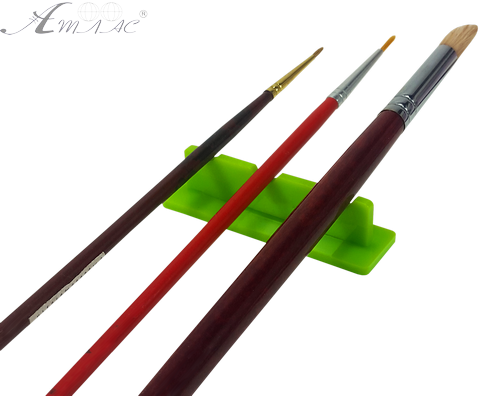 Підставка під три пензлика, Зелений пластик AS-0059 фото 2 Підставка під три пензлика, Зелений пластик AS-0059 фото 2