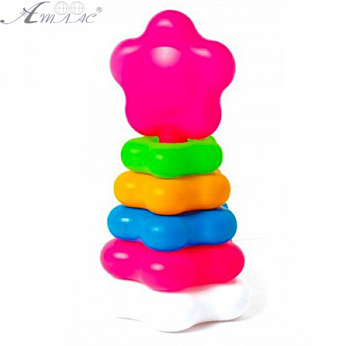 Игрушка пластиковая Пирамидка Ромашка 10 х 20 см Bamsic № 1 019/4 Игрушка пластиковая Пирамидка Ромашка 10 х 20 см Bamsic № 1 019/4