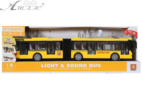 Іграшка Машинка City Service Автобус гармошка зі світлом, двері відчиняються, 43 см  WY913А фото 2