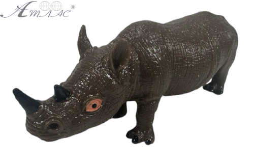 Іграшка силіконова антистрес, дикі тварини Носоріг 13см 06763 фото 2 Іграшка силіконова антистрес, дикі тварини Носоріг 13см 06763 фото 2