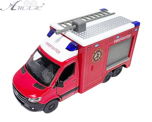 Машинка Kinsmart Mersedes-Benz Sprinter Firefighter пожежна будка KT5478W-2 Машинка Kinsmart Mersedes-Benz Sprinter Firefighter пожежна будка KT5478W-2