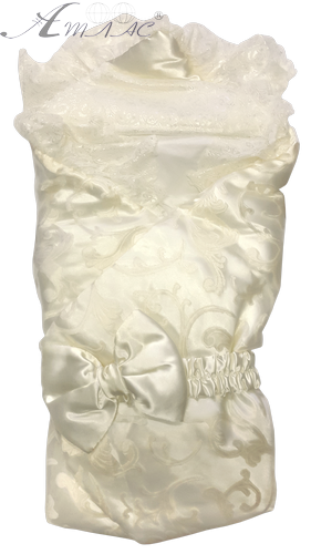 Конверт для немовляти бежевий Flav, з мереживом 12920