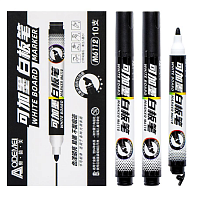 Маркер сухостираемый Odemei 4мм. толст, черный  6112