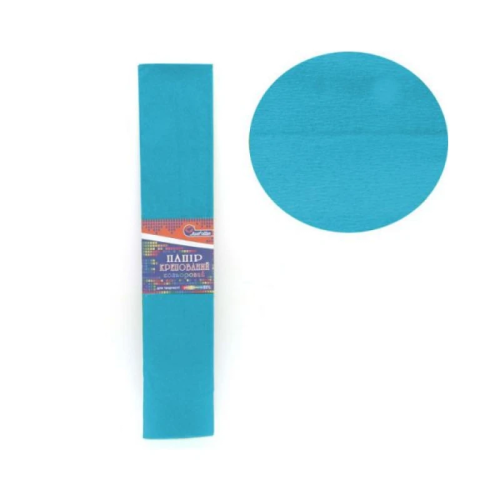 Бумага гофрированная Голубая светлая 50х200см 55% цена за 10шт  KR55-8032