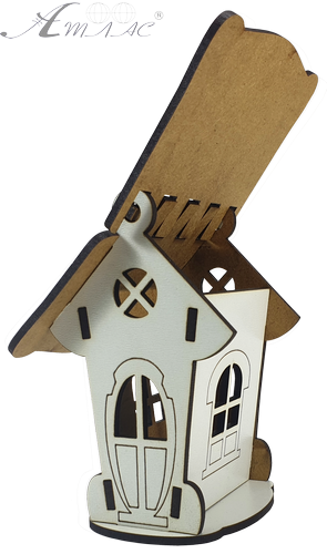 Дом № 18 шкатулка с открывающейся крышей, из МДФ 8 х 8 х 12 см AS-6254, М-2091 фото 2 Дом № 18 шкатулка с открывающейся крышей, из МДФ 8 х 8 х 12 см AS-6254, М-2091 фото 2