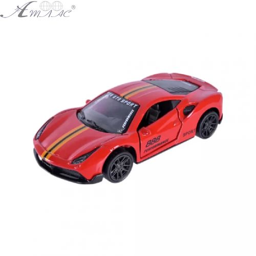 Машинка Автопром Ferrari 10см Червона метал  03281
